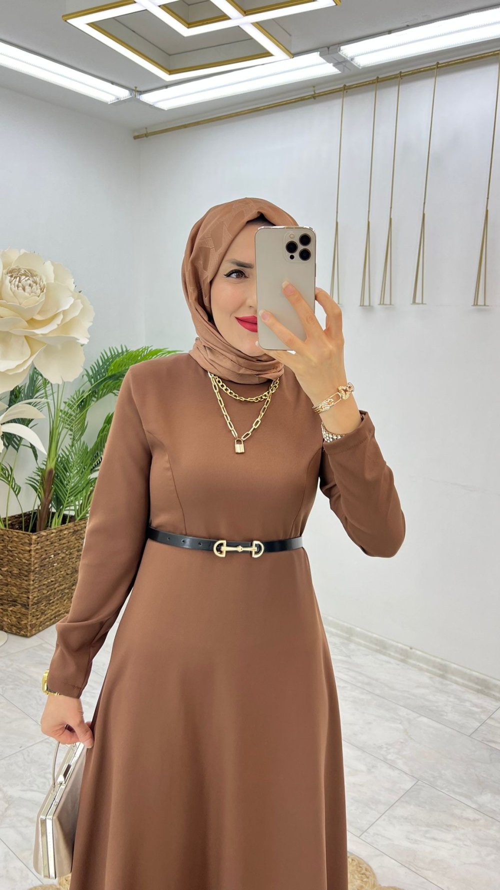 Robe hijab بدون حزام - صورة 3 thumbnail