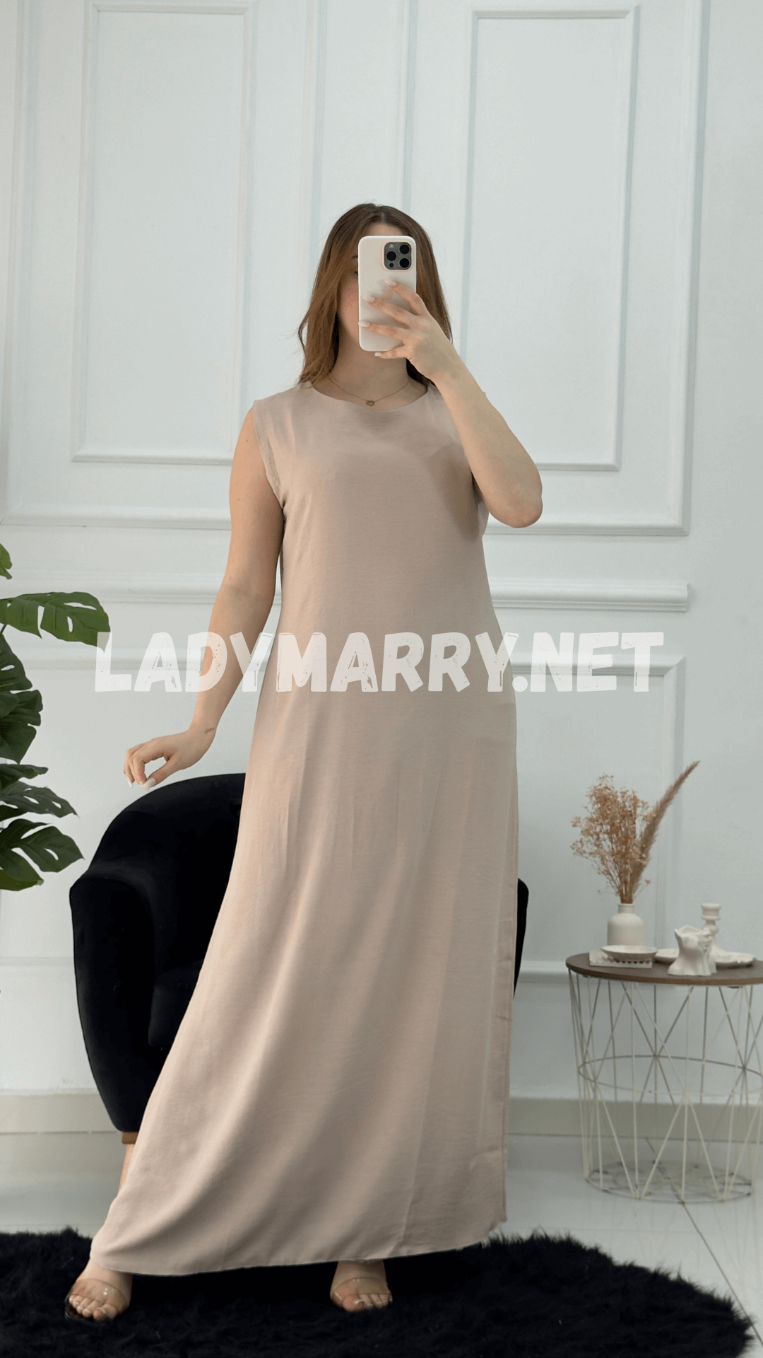 Robe droite en crepe froissé - صورة 14 thumbnail