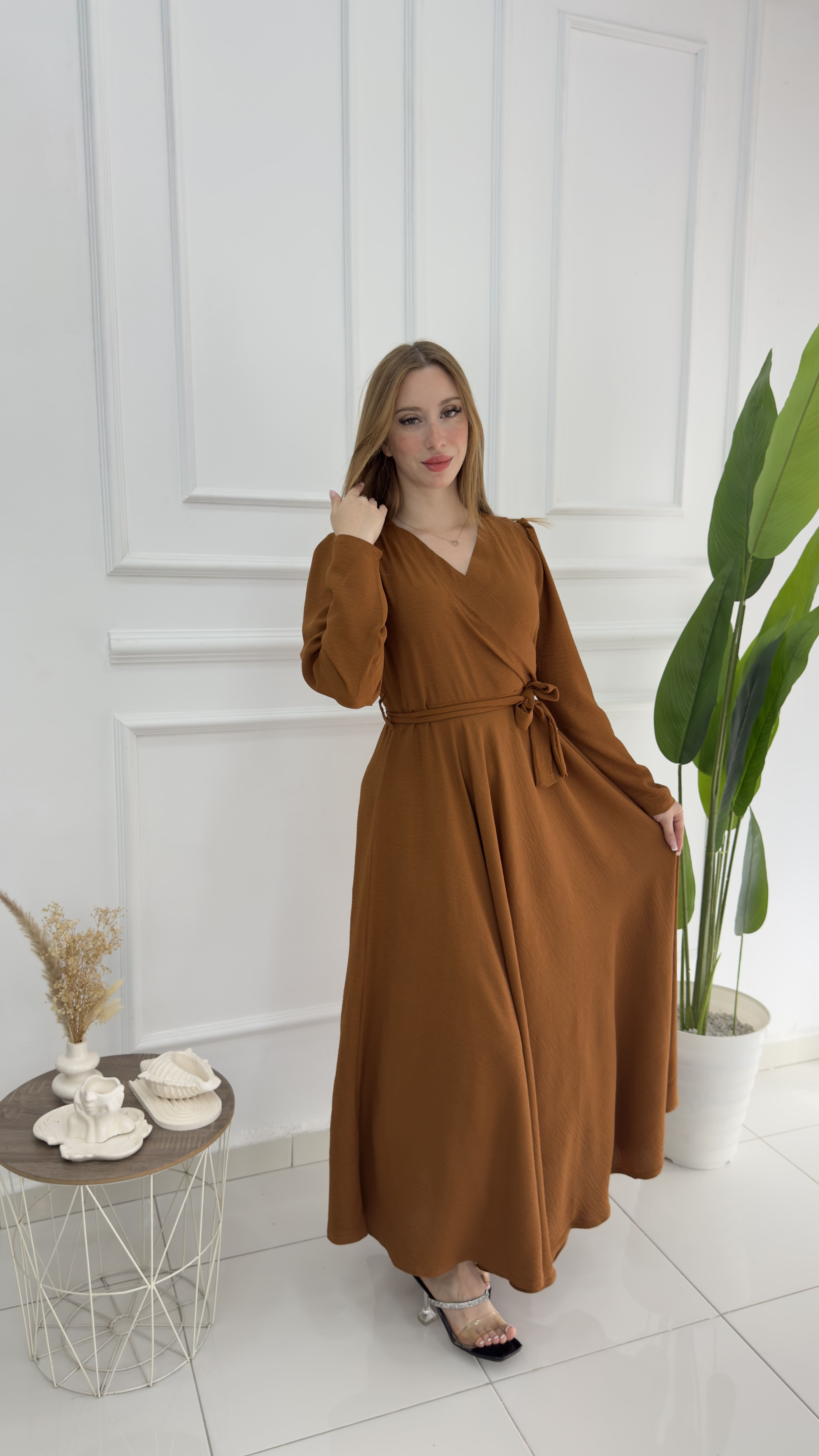 Robe Elegant En crepe froissé - صورة 13 thumbnail