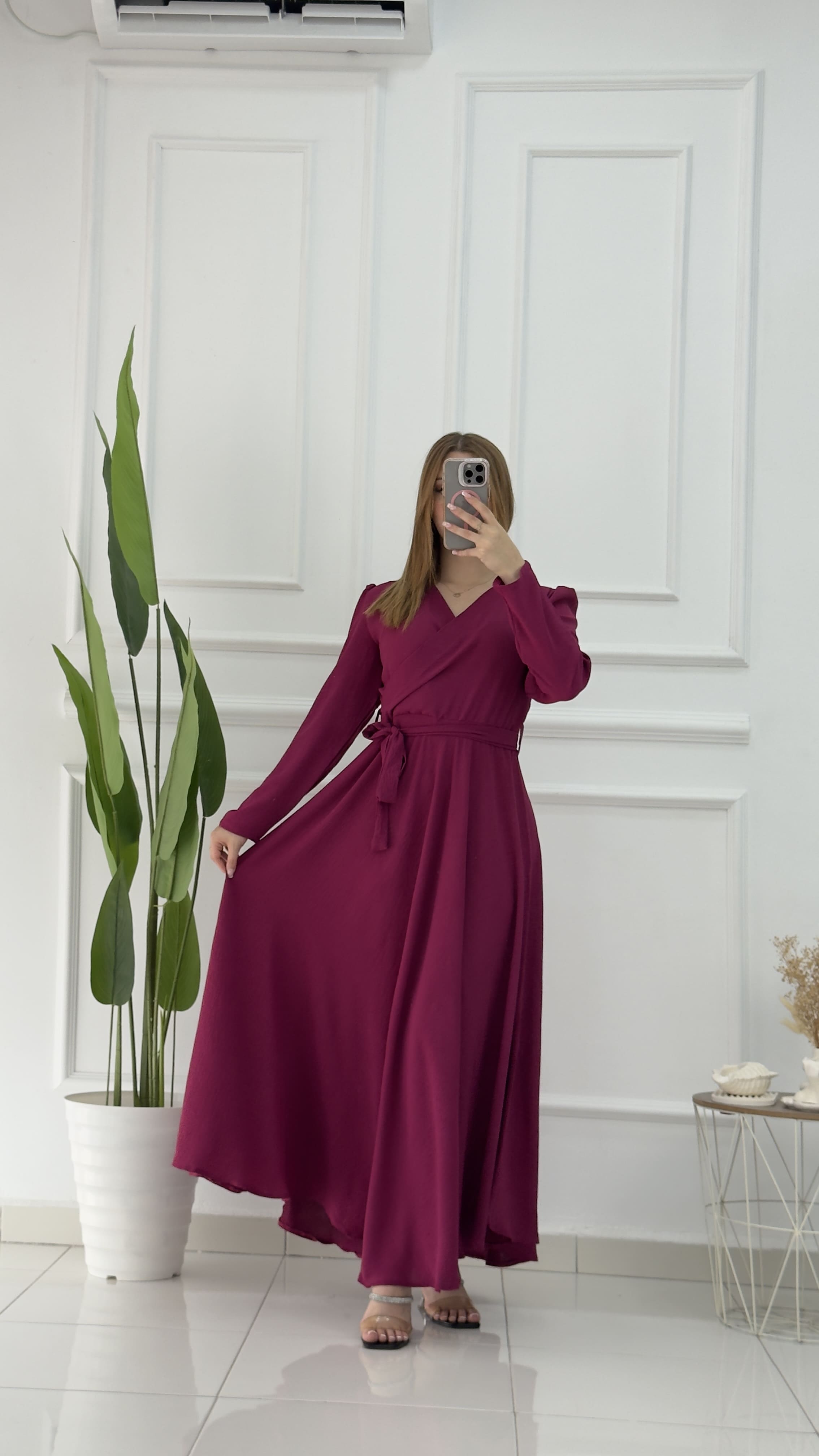 Robe Elegant En crepe froissé - صورة 6 thumbnail